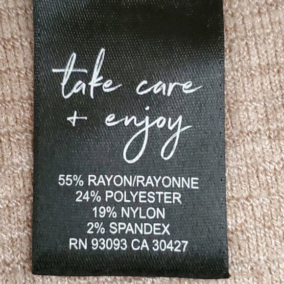 NIC+ZOE Boat Neck Dolman Sleeve Beige Ribbed Pullover Sweater Size Medium - Picture 9 of 10